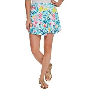 Lilly Pulitzer Marii Envelope Skort Skirt Floral Tippy Top Serene Blue Size 0